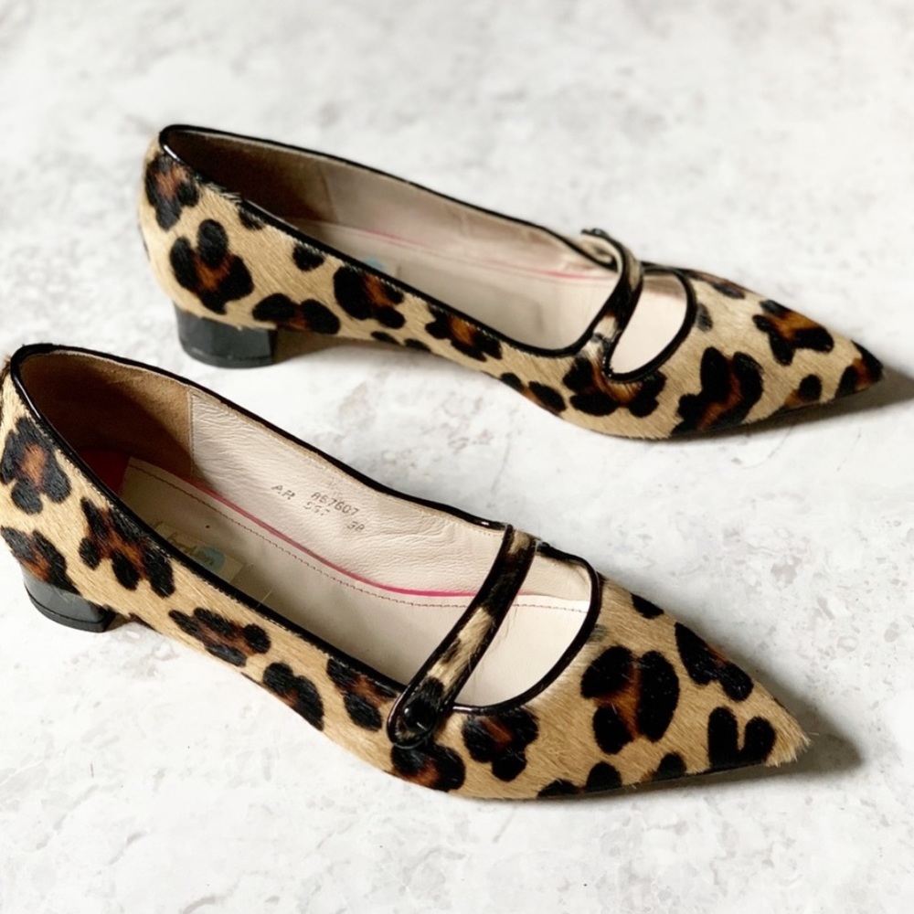 COPY - Boden pony hair leopard flats 40